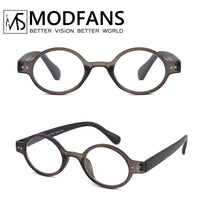 MODFANS - Original Women Reading Glasses Men Readers Eyeglasses Stylish Round Frame Spring Hinge Portable Gift for Parents Presbyopic Magnification