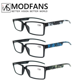 Original Oversized Reading Glasses Men Squared Frame Readers Vision Presbyopic High Quality Eyeglasses With Camouflage Leg +1+1.5+2+2.5+3