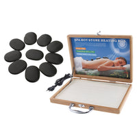 Energy Hot Stone + Hot Stone Rock Heating Box Massage Stone Warmer Case Heater Set for Body SPA Massage - EU Plug