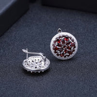 Original GEM & BALLET 7.76Ct Natural Red Garnet Gemstone Earrings for Women Engagement 925 Sterling Silver Stud Earrings Fine Jewelry