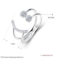 Original Resizable 925 Sterling Silver Ring Sparkling Cubic Zirconia Smile Face Design Adjustable Ring S925 Silver Jewelry (Lam Hub Fong)