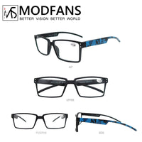 Original Oversized Reading Glasses Men Squared Frame Readers Vision Presbyopic High Quality Eyeglasses With Camouflage Leg +1+1.5+2+2.5+3