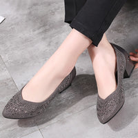 Original GKTINOO 2022 New Summer Fashion Pumps Cut-outs Women Crystal Casual Ladies Shoes High Heels Tenis Feminino Genuine Leather