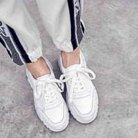 Original Krazing pot 2022 full grain leather platform streetwear superstar lace up round toe white sneakers leisure vulcanized shoes L97