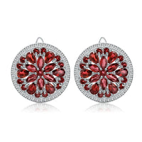 Original GEM & BALLET 7.76Ct Natural Red Garnet Gemstone Earrings for Women Engagement 925 Sterling Silver Stud Earrings Fine Jewelry