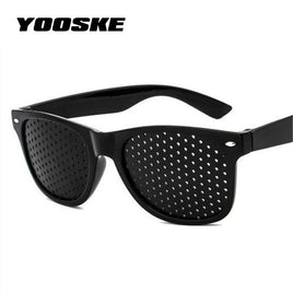 YOOSKE Anti-myopia Pinhole Glasses Pin hole Sunglasses Eye Exercise Eyesight Improve Natural Healing vision Care Eyeglasses