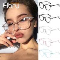 ELBRU - Original Optical Eye Glasses Frames for Women Men Ultralight Eyeglasses Frame Female Male Transparent Black Pink Blue oculos