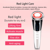 Mesotherapy Electroporation RF Radio Frequency Facial LED Photon Light Therapy Machine Face Lifting Beauty Skin Massager