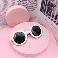 Original New Cartoon Lovely Kids Sunglasses Bear Shape Frame Girls Children Sun Glasses Round Street Beat Baby Boy Eyeglasses Cute Shades