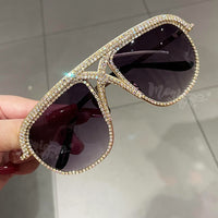 MONIQUE ORENDA - Original Sunglasses Women 2022 Rhinestone Oversized Sun Glasses Men Luxury Designer Eyeglasses Oculos De Sol Feminino