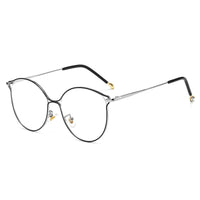 YOOSKE Fashion Cat Eye Glasses Frames Women Trending Myopia Frame Transparent Optical Spectacles Rose Gold Fake Eyeglasses