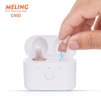 C400 Digital Hearing Aid USB Tpye C Rechargeable Mini In Ear Invisible Hearing Amplifier Assistant Adjustable Tone for Deaf