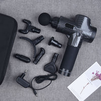 7 Heads LCD Touch 30 Speed High Frequency Massage Gun Muscle Relax Body Relaxation Electric Fascial Gun Massager Pistolet