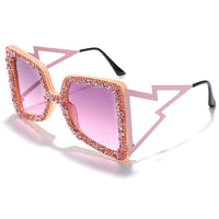 Original Oversized Rhinestone Sunglasses Women 2020 Steampunk Diamond Sunglasses Square Punk Eyeglasses Gradient Handmade Sunglasses Men