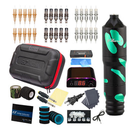 EZ Tattoo Kits  Filter V2 Plus Cartridge Rotary Tattoo Machine Pen Tattoo Needles Power Supply Tattoo Accessories Kits