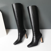 Original Keme Kiss Plus Size 34-43 Knee High Boots Women New Design Fur Warm Winter Shoes Women Fashion High Heel Botas Woman Footwear