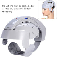 Electric Head Massage Device Multifunctional Vibration Scalp Massager Acupuncture Points Kneading Wearable Helmet Massager