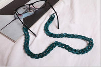 IMIXLOT - Original New Wide Amber Acrylic Glasses Chain Women Reading Glasses Hanging Neck Chain Largand Sunglasses Chain Eyeglasses Strap