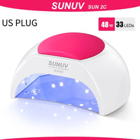 SUN2C LED Nail Lamp for Manicure 48W Nail Dryer Machine UV Lamp For Curing UV Gel Nail Polish With Motion sensing LCD Display