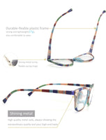 MODFANS - Original Fashion Ladies Reading Glasses Personality Cat Eye Rivet Decorative Frame Transparent Reading Computer