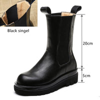 Original New Luxury Chelsea Boots Women Ankle Boots Chunky Winter Shoes Platform Ankle Boots Slip On Chunky Heel BV Boot Brand Designer