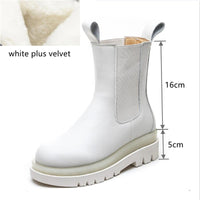 Original New Luxury Chelsea Boots Women Ankle Boots Chunky Winter Shoes Platform Ankle Boots Slip On Chunky Heel BV Boot Brand Designer