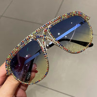 MONIQUE ORENDA - Original Sunglasses Women 2022 Rhinestone Oversized Sun Glasses Men Luxury Designer Eyeglasses Oculos De Sol Feminino