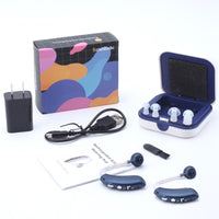 Hearing Aid Ear Sound Amplifier BTE Rechargeable Hearing Aids Adjustable Sound Hearing Amplifier for Elderly Hearing Loss