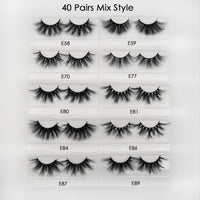 30 pairs/pack Visofree Lashes 3D Mink Eyelashes Full Strip Lashes Handmade Premium Mink Hair Multi-use False Eyelashes Makeup