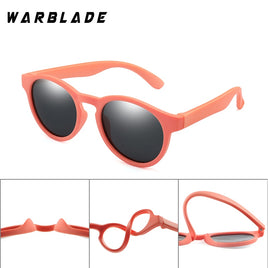 WARBLADE STORE - Original Colorful Flexible Kids Sunglasses Polarized Boys Girls Round Sun Glasses Child Baby Eyewear Silicone Eyeglasses UV400