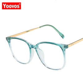 Yoovos 2021 Women Glasses Frame Luxury Eyewear For Women Anti Blue Light Glasses Optics Brand Designer Eyeglasses Frame Women