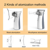 BOXYM Handheld Asthma Inhaler Nebulizer & LCD Wrist Blood Pressure Family Health Care Travel Packages