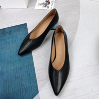 Original QUTAA 2021 Pointed Toe Soft Genuine Leather Women Pumps Shoes Spring Summer Basic Female Fashion Comfortable Med Heels Size34-43