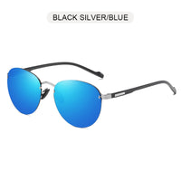 FUQIAN - Original 2022 Round Polarized Sunglasses Men Women Fashion Rimless Sun Glasses Male Ultra Light TR90 Driver&#39;s Eyeglasses UV400