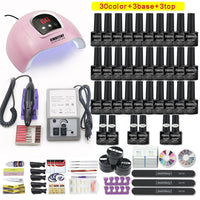 Manicure Set 120/114W/54W Nail Lamp 20000RPM Nail drill Machine Extensions Quick Building Gel Polish Set Soak Nail Art kit