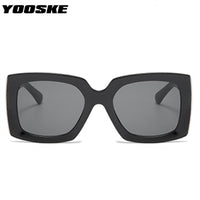 YOOSKE Oversized Sunglasses Women Men Vintage Wide legs Square Sun Glasses Fashion camouflage Leopard Black Eyeglasses UV400