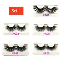 Resuable Mink Eyelashes 25mm Fluffy Lashes Wholesale Long Fake False Full Strip Eye Lashes In Bulk Vendor Supplier 10 Pairs