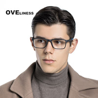 OVELINESS - Original TR90 glasses frame men myopia Prescription computer spectacle frames women Ultra light square eyeglasses frames for men eyewear