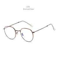 RBROVO - Original 2021 Round Glasses Frame Women Vintage Glasses Women Clear Lens Eyeglasses Frames Women/Men Metal Lentes De Lectura Mujer