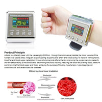 650nm Laser Therapy Wrist Low Frequency Diabetes Hypertension Cholesterol Treatment Diode LLLT Watch Laser Therapy Machine