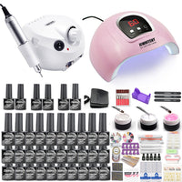 Manicure Set 40/30/20 Colors Gel Nail Polish Set With Nail drill Machine LED Nail lamp Dryer Manicure Nail Kit Nail Set Art Tool