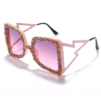 Original Oversized Rhinestone Sunglasses Women 2020 Steampunk Diamond Sunglasses Square Punk Eyeglasses Gradient Handmade Sunglasses Men