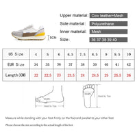 Original Smile Circle Women Sneakers Flat Platform shoes Cow Leather spring fashion Reflective Breathable Thick bottom Ladies Shoes