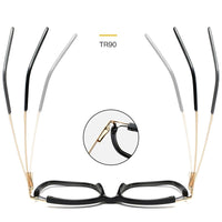 Original Eyeglasses Square glasses woman 2020 fashion Clear lens Optical glasses frame women Luxury Brand Metal Legs female oculos