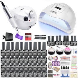 Manicure Set 40/30/20 Colors Gel Nail Polish Set With Nail drill Machine LED Nail lamp Dryer Manicure Nail Kit Nail Set Art Tool