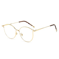 YOOSKE Fashion Cat Eye Glasses Frames Women Trending Myopia Frame Transparent Optical Spectacles Rose Gold Fake Eyeglasses