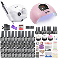 Manicure Set 40/30/20 Colors Gel Nail Polish Set With Nail drill Machine LED Nail lamp Dryer Manicure Nail Kit Nail Set Art Tool