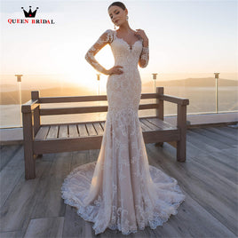 Original Sexy Mermaid Wedding Dresses Sweeheart Long Sleeve Tulle Lace Simple Elegant Bridal Gown 2022 New Design Custom Made DS27 DIGITAL OFFICE ELECTRONIC