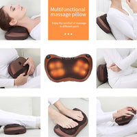 8D Head Electric Massage Pillow Infrared Heating Neck Massager Home Car Multifunctional Shiatsu Massage Relaxation Body Machine