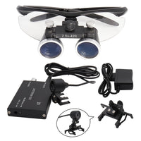 Dental Loupes Dental Magnifier Medical Loupes Binocular 2.5 3.5x420 Headlight Headlamp 3W 5W Filter Wired Wireless USB Belt Clip